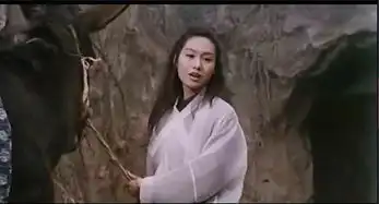 要一张朱茵在大话西游里牵马的图片
