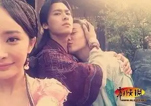杨幂和李易峰戏后的照片
