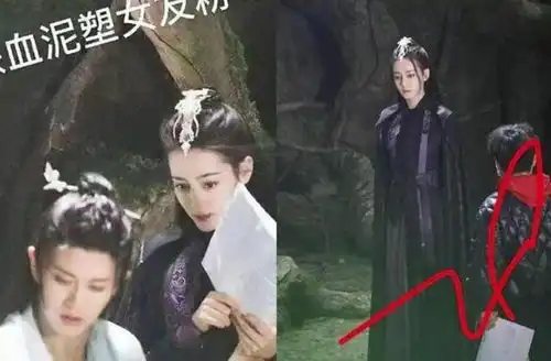 与君初相识片场聂欢跟组照顾任嘉伦,还托老公问热巴要签名