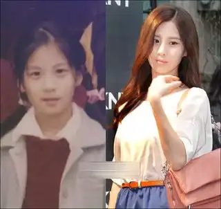 高清少女时代徐贤儿时旧照曝光麻花辫娇俏可爱
