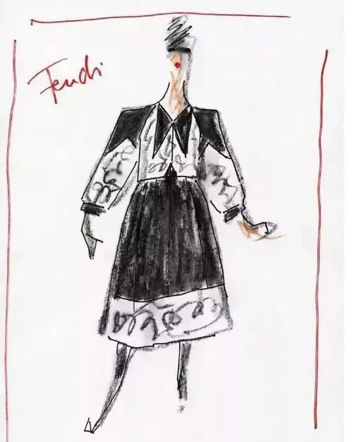 一代大师老佛爷karllagerfeldchanelfendi服装设计手稿公开

