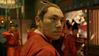 妖猫传张天爱身冒金光,染谷脑袋反强光