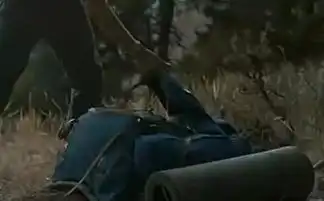 电影荒野生存中男主角的蓝色背包是什么牌子的有图
