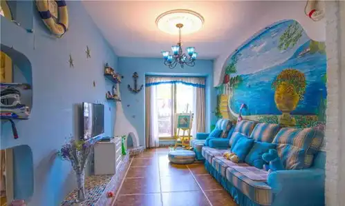 70平地中海风格蜗居,20平的院子太赞了,小区邻居都纷纷效仿