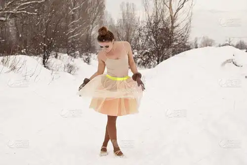 白雪皑皑的芭蕾舞演员其他图片