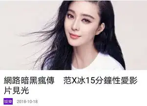 台媒曝范冰冰不雅视频,真相曝光有人故意造谣范冰冰
