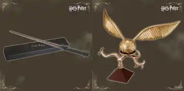 哈利波特金色飞贼魔法杖景品实物金灿灿的很夺目