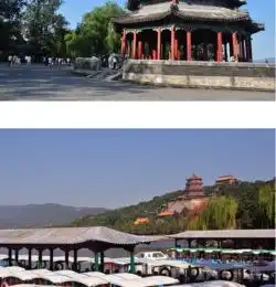 北京颐和园的柱子和栏干是什么颜色
