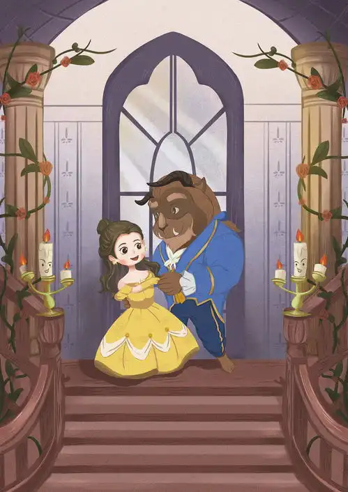 迪士尼公主在逃贝儿公主美女与野兽篇
