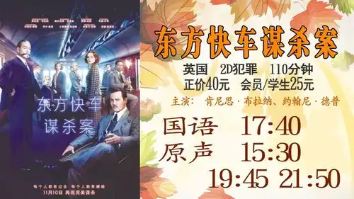 11月15日影讯新片上映狂兽东方快车谋杀案