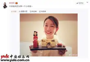 秦海璐晒q版大赤包蛋糕回复网友想要小猪佩奇
