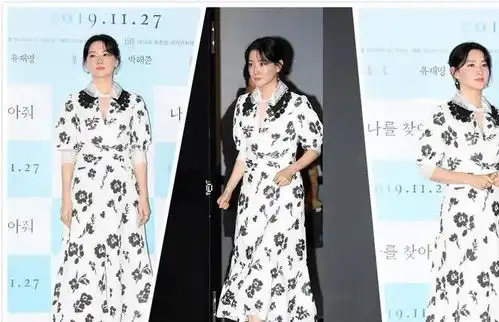 大长今李英爱不显老,穿印花长裙如少女一般,婴儿肌抢镜
