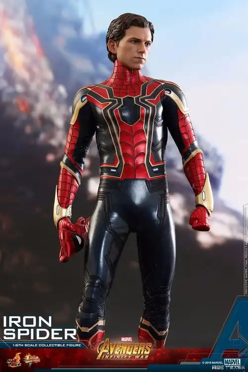 hottoys新品复仇者联盟3无限战争ironspider钢铁蜘蛛侠