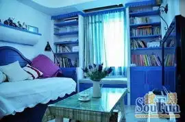 蓝白两色奠定了地中海风格的基调45㎡蜗居变身地中海风格