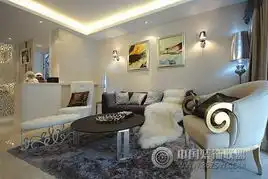 贵气典雅的蜗居生活客厅装修效果图
