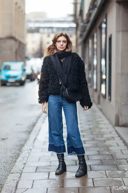 冬季大衣有了,你还差一条能藏住秋裤和肉肉的阔腿裤
