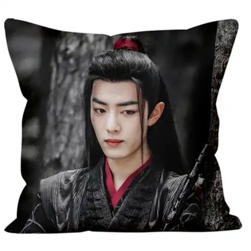 陈情令周边同款肖战王一博照片定制抱枕头被子两用长款床头靠枕垫