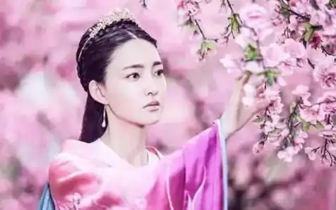 桃花树下8位绝色美人,个个都美出新高度,但唐嫣却土掉渣
