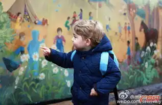 2岁半的英国乔治小王子上学了卷卷的头发敲可爱