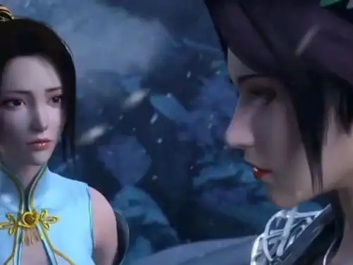 斗破苍穹三年之约,纳兰嫣然后悔退婚,她抱着云韵哭泣