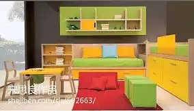 双人儿童房装修效果图
