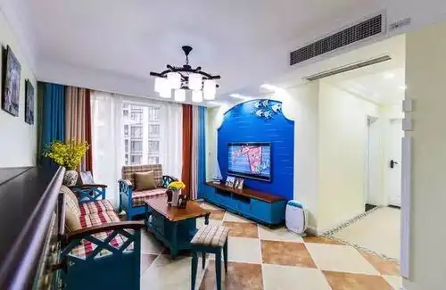 套内73平地中海三室两厅,榻榻米加高低床,实用极了