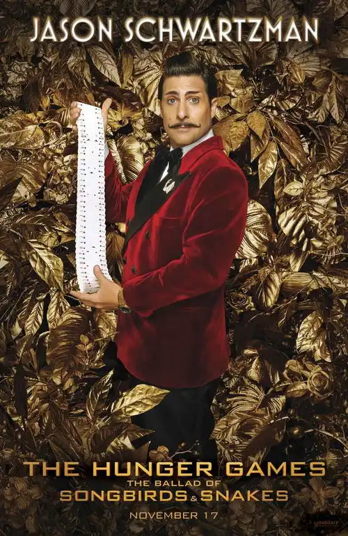 饥饿游戏鸣鸟与蛇之歌发布角色海报,全新角色悉数亮相