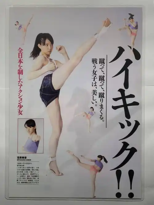 日本举牌女郎宫原华音福利图赏超擅长踢腿的美女
