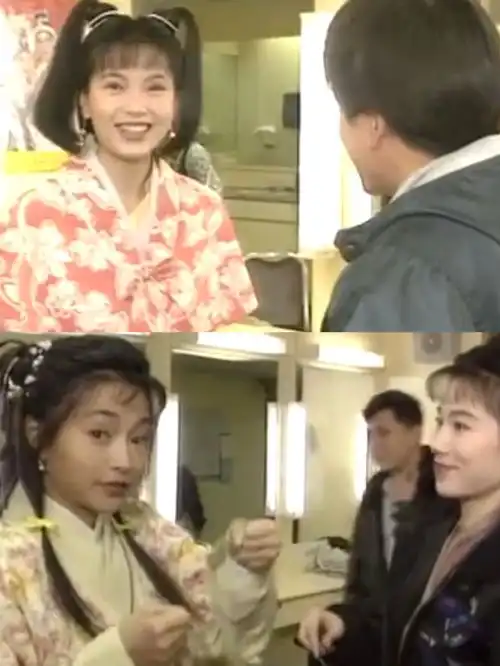 95版神雕侠侣花絮曝光李若彤古天乐太青涩,凑近耳语互动好有爱
