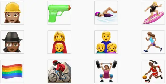 ios10中将包含更多政治正确的新emoji表情
