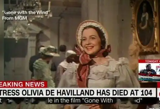 享年104岁乱世佳人最后一名主演奥利维娅德哈维兰去世在巴黎家中安详离世
