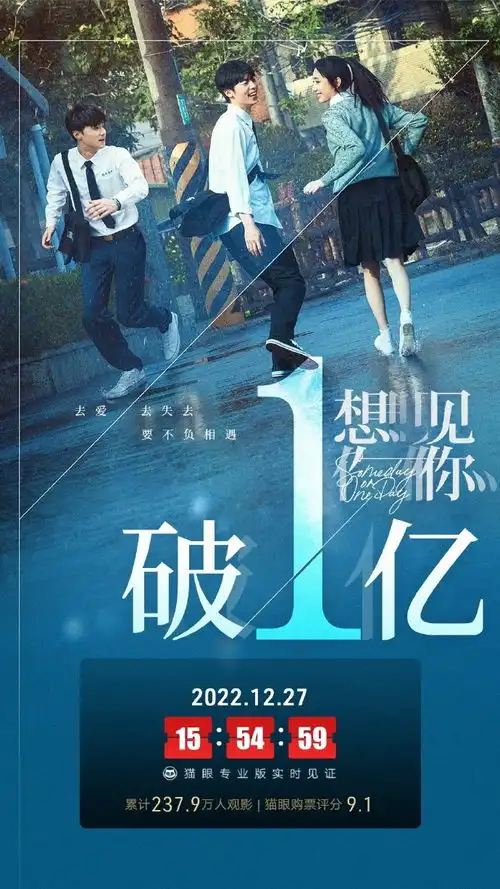 电影想见你总票房突破1亿元
