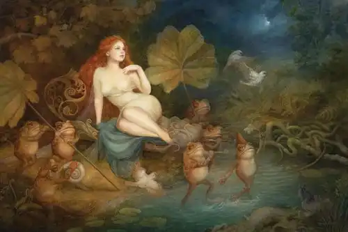 油画中的童话世界,她在想象力中找到灵感的仙境
