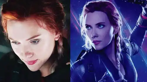 复联4戏说黑寡妇百变发型,寡姐难得一见红色麻花辫清纯动人
