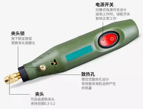 多功能微型电磨机,自己在家就能享受雕刻乐趣

