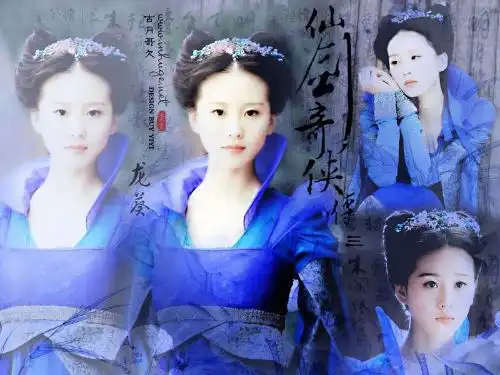 苦求仙剑奇侠传三蓝龙葵桌面主题