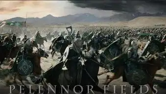 指环王白袍甘道夫来救援圣盔谷的那一幕壁纸