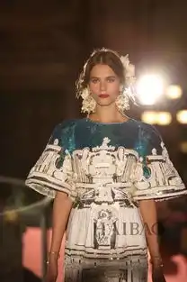 杜嘉班纳dolcegabbanaaltamoda女装高级定制大秀,吟诵西西里不朽的美丽传说
