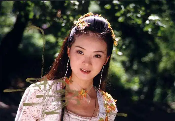 武林外史之白飞飞剧照几片枫叶装点出如仙子般的美人儿
