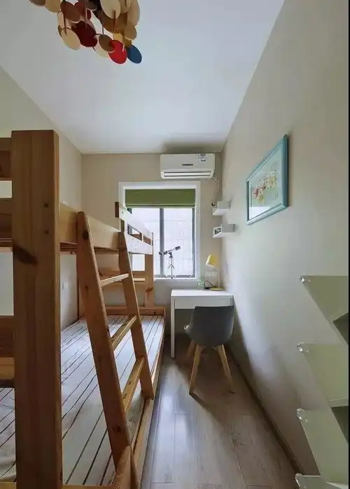小户型挤出两居室丨57㎡简约蜗居,清新蓝,营造小而美的家
