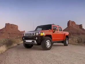 红色悍马h3车前左侧
