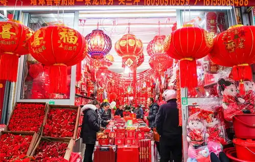 红灯笼高高挂新年味渐渐浓