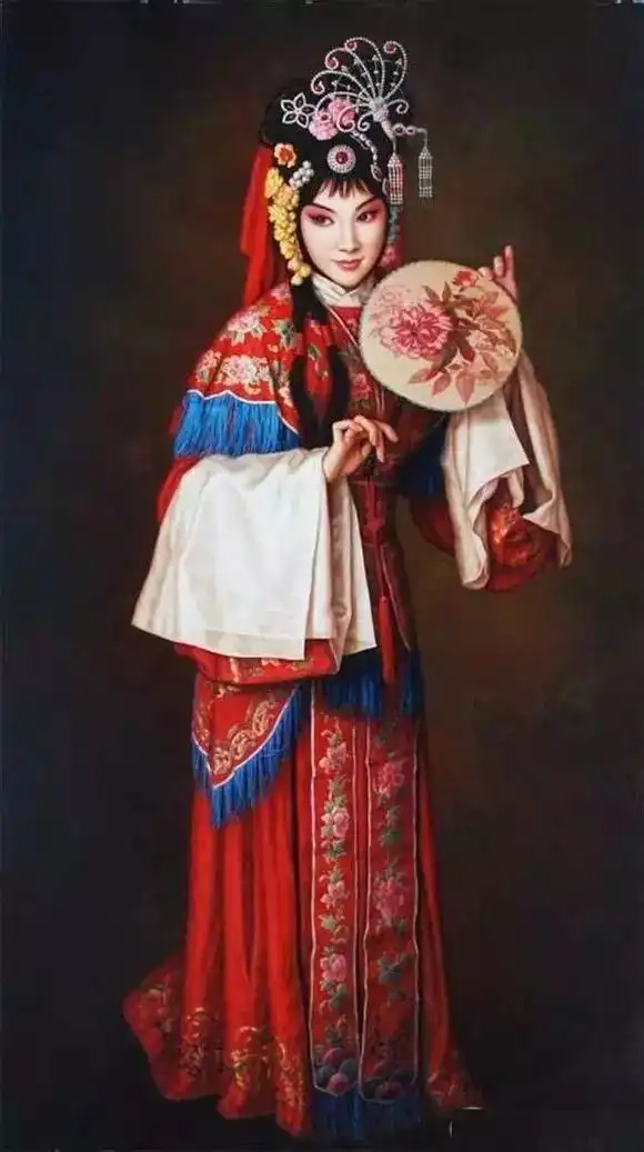 油画课程387这样的京剧油画真没见过
