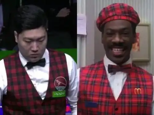 颜丙涛与金拱门大叔撞衫亨得利不许火箭穿跑鞋却容许颜这身打扮
