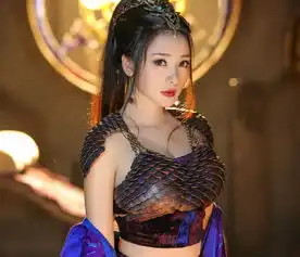 柳岩新剧造型高清大图曝光,胸前铁鳞甲抢镜