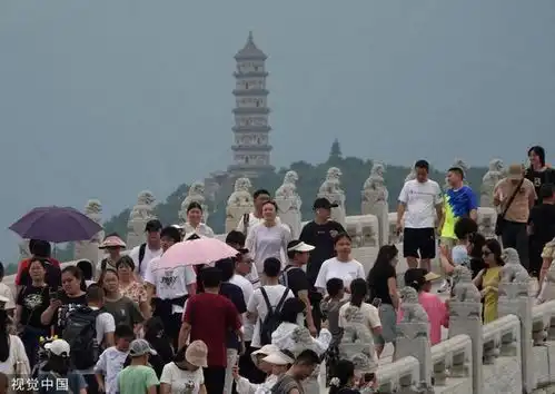 北京持续闷热天气颐和园游人如织