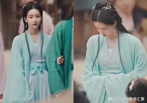 新射雕英雄传陈都灵绿衣路透,清丽绝伦美哭了,天选古装女神
