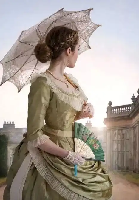 看,那个撑伞的美人