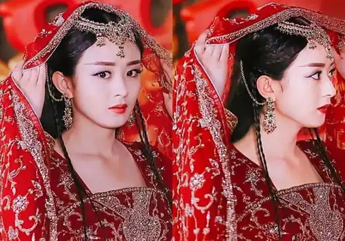 与凤行赵丽颖红衣新造型,温婉的魏晋风,林更新真的瘦了很多