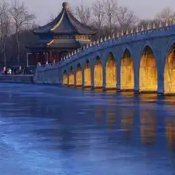老祖宗的设计就是牛颐和园重现金光穿洞壮丽景观,十七孔桥所有孔洞被点亮
